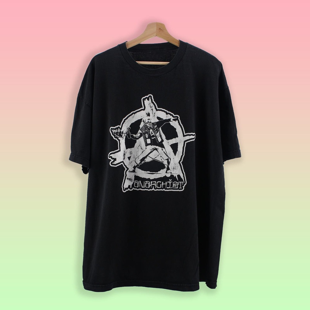Anarchist Vintage T-Shirt - 1990s Retro Graphic Tee - 2XL